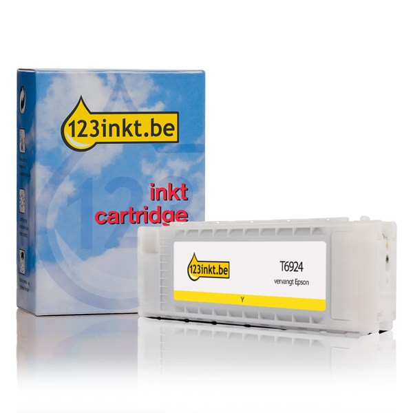 Epson T6924 inktcartridge geel (123inkt huismerk) C13T692400C 026549 - 1