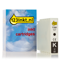 Epson T7561 inktcartridge zwart (123inkt huismerk) C13T756140C 026673