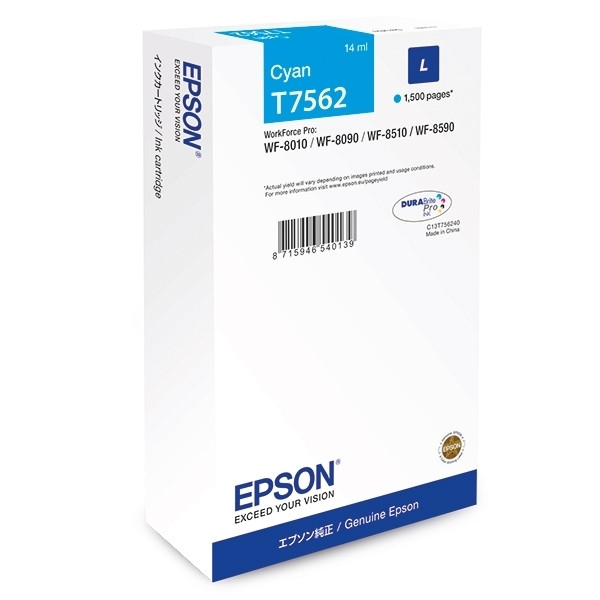 Epson T7562 inktcartridge cyaan (origineel) 905313 - 1