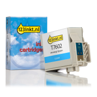 Epson T7602 inktcartridge cyaan (123inkt huismerk) C13T76024010C 026725