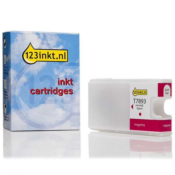 Epson T7893 inktcartridge magenta extra hoge capaciteit (123inkt huismerk) C13T789340C 026665 - 1