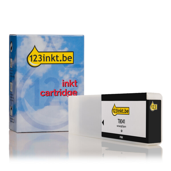 Epson T8041 inktcartridge foto zwart (123inkt huismerk) C13T804100C 026875 - 1