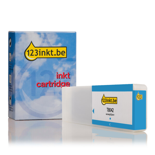 Epson T8042 inktcartridge cyaan (123inkt huismerk) C13T804200C 026877 - 1