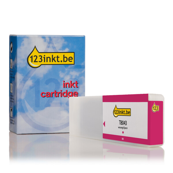 Epson T8043 inktcartridge magenta (123inkt huismerk) C13T804300C 026879 - 1