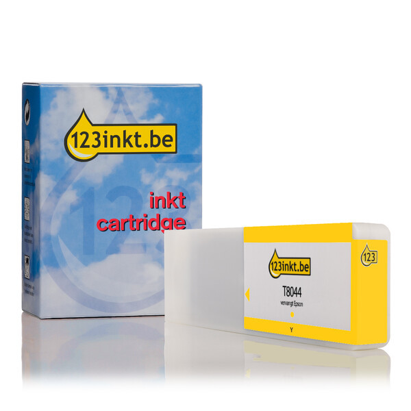 Epson T8044 inktcartridge geel (123inkt huismerk) C13T804400C 026881 - 1