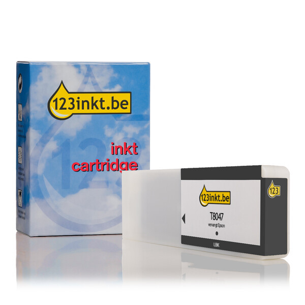 Epson T8047 inktcartridge licht zwart (123inkt huismerk) C13T804700C 026887 - 1