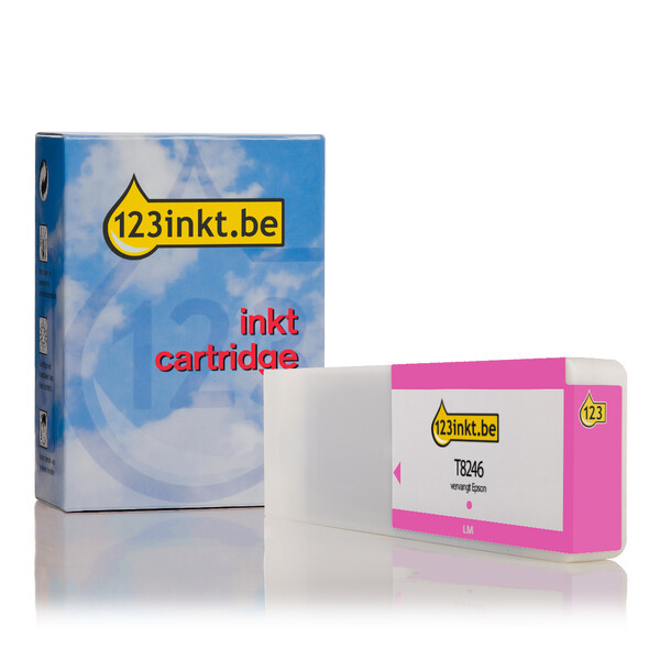 Epson T8246 inktcartridge licht magenta (123inkt huismerk) C13T824600C 026903 - 1