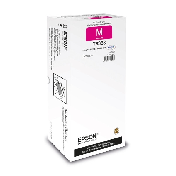 Epson T8383 inktcartridge magenta hoge capaciteit (origineel) C13T838340 027084 - 1