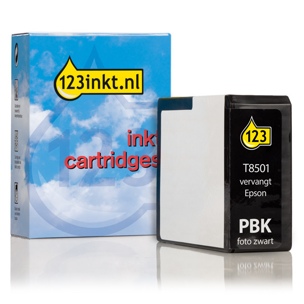 Epson T8501 inktcartridge foto zwart (123inkt huismerk) C13T850100C 026775 - 1