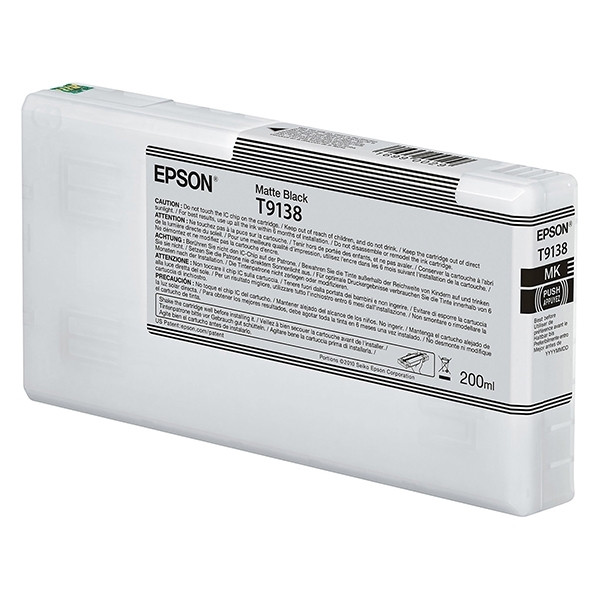 Epson T9138 inktcartridge mat zwart (origineel) C13T913800 027000 - 1