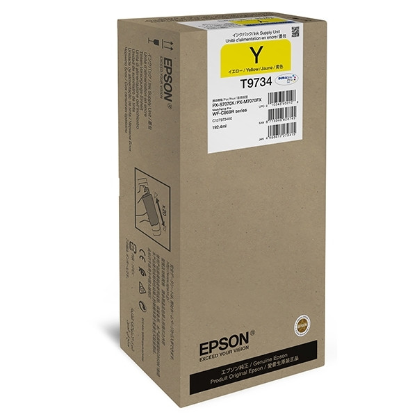 Epson T9734 inktcartridge geel hoge capaciteit (origineel) C13T973400 027048 - 1