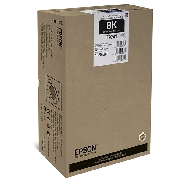 Epson T9741 inktcartridge zwart extra hoge capaciteit (origineel) C13T974100 027050 - 1