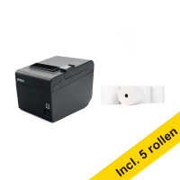Epson TM-T20III (011) bonprinter zwart bundel met 123inkt kassarol 80x80x12 thermo wit (5 stuks)  831985