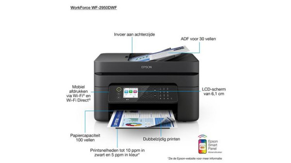 Epson Workforce WF-2950DWF all-in-one A4 inkjetprinter met wifi (4 in 1) C11CK62402 831881 - 7