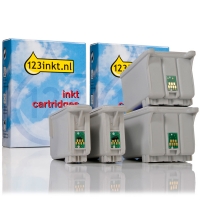 Epson aanbieding: 2 x T026 zwart + 2 x T029 kleur (123inkt huismerk) C13T02640110C C13T02940110C 110390