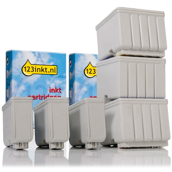 Epson aanbieding: 3 x T050 zwart + 3 x T053 kleur (123inkt huismerk) C13T05014010C C13T05304010C 110110 - 1