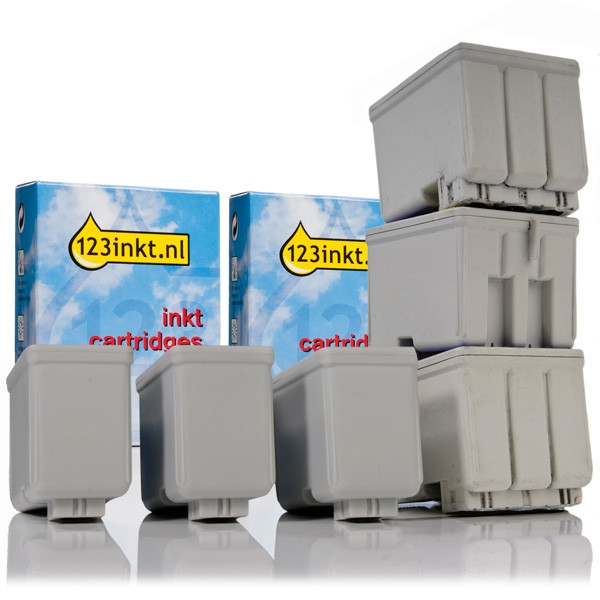Epson aanbieding: 3 x T051 zwart + 3 x T052 kleur (123inkt huismerk) C13T05114010C C13T05204010C 110130 - 1