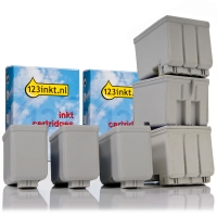 Epson aanbieding: 3 x T051 zwart + 3 x T052 kleur (123inkt huismerk) C13T05114010C C13T05204010C 110130