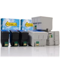 Epson aanbieding: 3 x T066 zwart + 3 x T067 kleur (123inkt huismerk) C13T06614010C C13T06704010C 110620