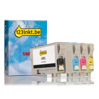 Epson aanbieding: 408XL-serie zwart + 3 kleuren (123inkt huismerk)