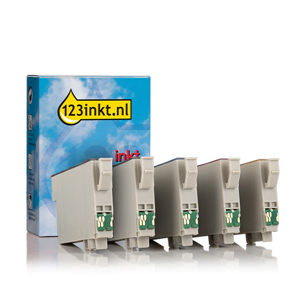 Epson aanbieding: 604XL (T10H6) serie 2x zwart + 3x kleur (123inkt huismerk)  160813 - 1
