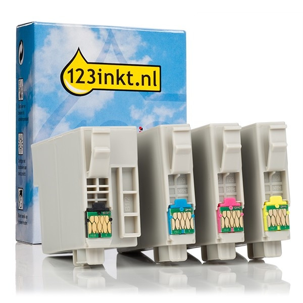 Epson aanbieding: T347-serie zwart + 3 kleuren (123inkt huismerk) C13T34764010C 127050 - 1