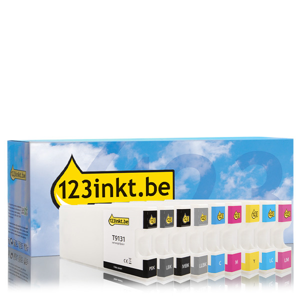 Epson aanbieding: T913 serie 3 zwart + 5 kleuren (123inkt huismerk) C13T913100C C13T913200C C13T913300C C13T913400C C13T913500C 652081 - 1