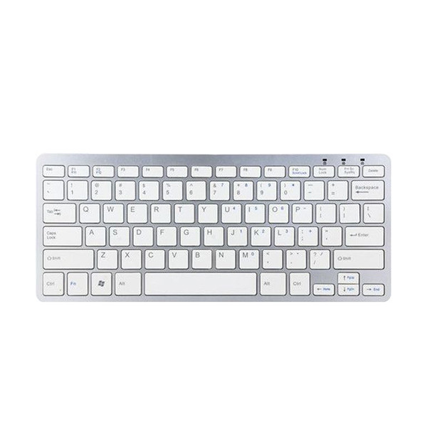 Beschikbaar Baleinwalvis Ambtenaren Ergoline Compact toetsenbord met USB-aansluiting wit/zilver (QWERTY)  123inkt.be