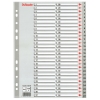 Esselte 100109 plastic tabbladen A4 grijs met 54 tabs (11-gaats) 203820 - 1