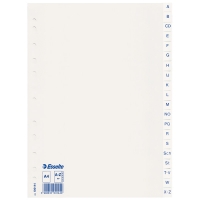 Esselte 100144 plastic tabbladen A4 wit met 20 tabs A-Z (11-gaats) 100144 203828