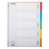 Esselte 100197 kartonnen tabbladen A4 met 5 tabs (23-gaats) 203510 - 1