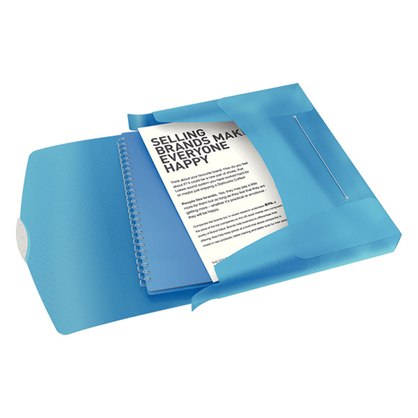 Esselte 6240 Vivida documentenbox transparant blauw 40 mm (380 vellen) 624047 203219 - 2