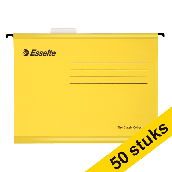 Aanbieding: 2x Esselte Classic versterkte hangmap - voor folio, geel (25 stuks) 203161 - 1