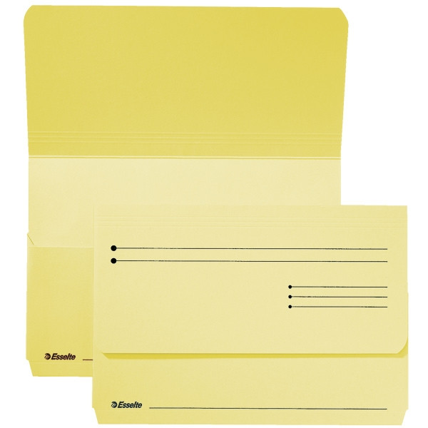 Esselte Pocket-File kartonnen dossiermappen geel (25 stuks) 15841 203690 - 1