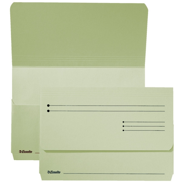 Esselte Pocket-File kartonnen dossiermappen groen (25 stuks) 15844 203696 - 1