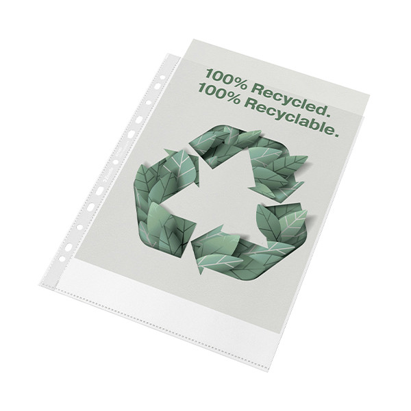 Esselte Recycle geperforeerd hoesje A4 11-gaats 70 micron (100 stuks) 627493 203501 - 1