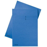 Esselte inlegmap karton met lijnbedrukking en 10 mm overslag blauw A4 (100 stuks) 2013402 203620
