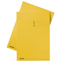 Esselte inlegmap karton met lijnbedrukking en 10 mm overslag geel A4 (100 stuks) 2013406 203624