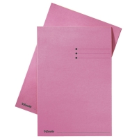 Esselte inlegmap karton met lijnbedrukking en 10 mm overslag roze A4 (100 stuks) 2013411 203630