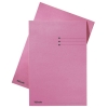 Esselte inlegmap karton met lijnbedrukking en 10 mm overslag roze A4 (100 stuks)