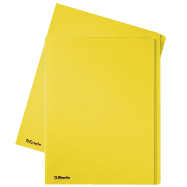 Esselte inlegmap van dossierkarton met 10 mm overslag A4 geel (100 stuks) 1033406 203648 - 1