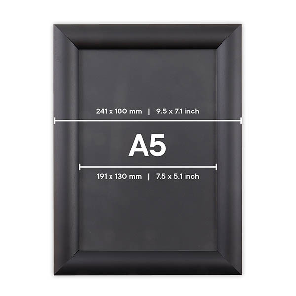 Europel kliklijst economy met zwart aluminium frame A5 226985 - 1