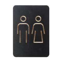 Europel pictogrambord man/vrouw zwart 227001
