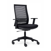 Euroseats Canillo bureaustoel net zwart (incl. armsteunen) 205877