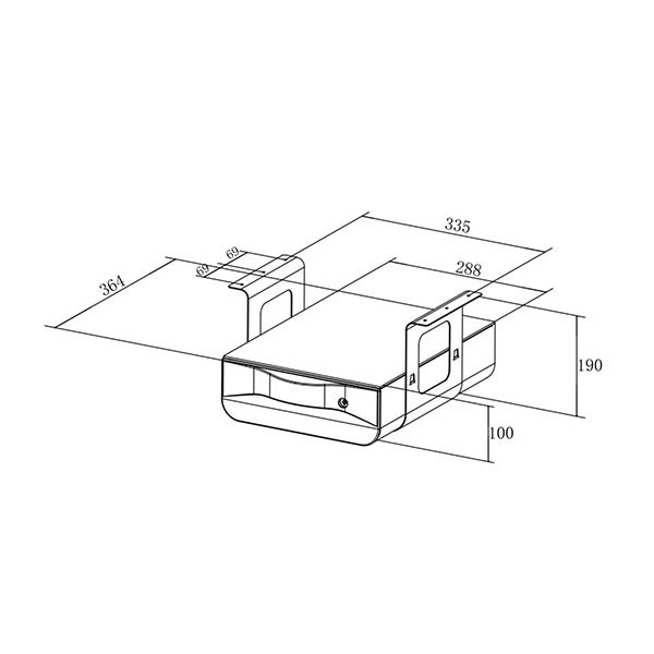 Euroseats persoonlijke lade wit 369 x 292 x 189 mm 205797 - 5