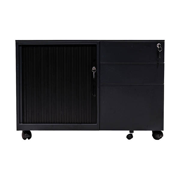 Euroseats verrijdbaar ladeblok (rechts) met schuifdeurkast zwart 205802 - 1