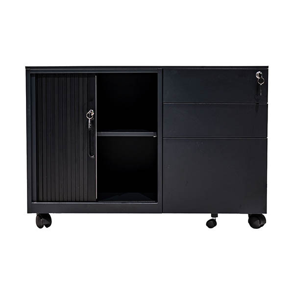 Euroseats verrijdbaar ladeblok (rechts) met schuifdeurkast zwart 205802 - 2