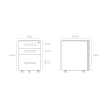 Euroseats verrijdbaar ladeblok wit (met 1 universele lade) LAD.003.WH 205890 - 8