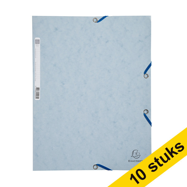 Aanbieding: 10x Exacompta elastomap glanskarton tortelduifgrijs A4 404076 - 1