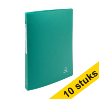 Aanbieding: 10x Exacompta ringmap met 4 O-ringen groen (15 mm)